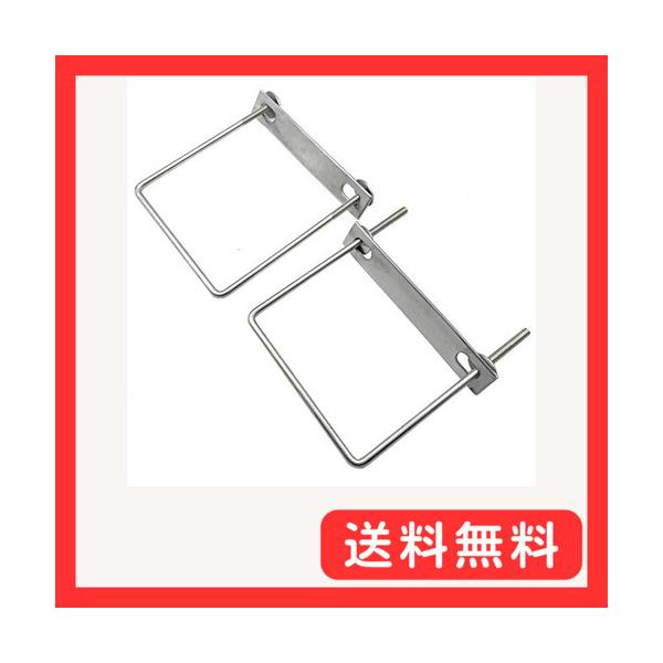 bath&bath 駐車カーポート用 固定金具 コ型ボルト Uボルト アルミ柱に穴あけ必要無し 締付固定 固定ベース ステンレス製 2個セット