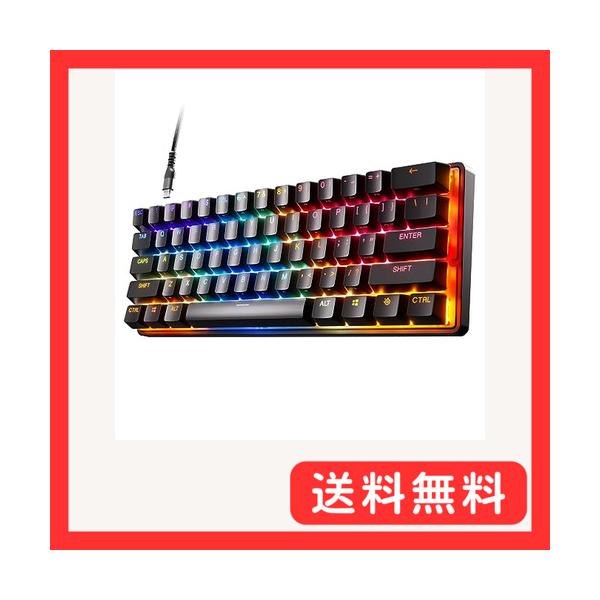 SteelSeries ラピッドトリガー 搭載 ゲーミングキーボード ミニサイズ