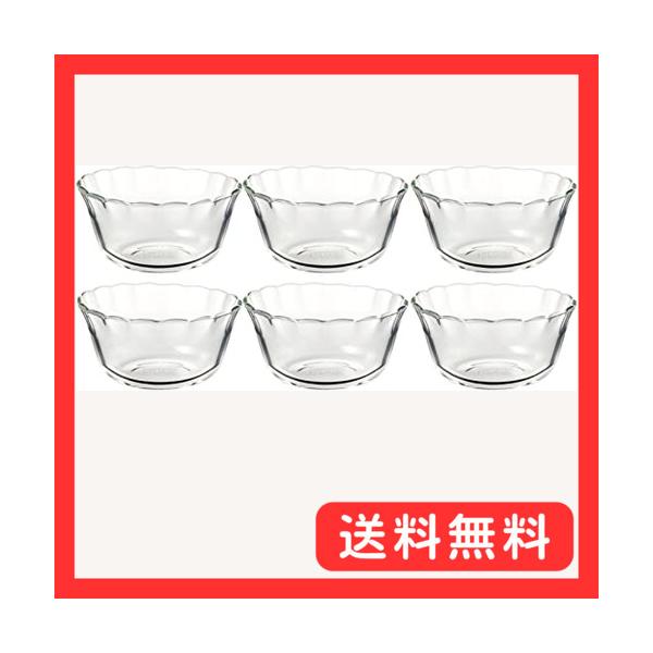 iwaki(イワキ) 耐熱ガラス カスタードカップ 180ml ×6個セット BC463