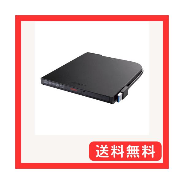 バッファロー BRXL-PTV6U3-BKB (ブラック) USB3.2 (Gen1) 対応 ポータブルBD 書込ソフト添付