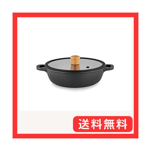 SENSARTE 両手鍋 卓上鍋 すき焼き鍋 20cm IH対応 ガス対応 一品万能 煮る 焼く 炒める 揚げる 焦げ付きにくい お手入れ簡単