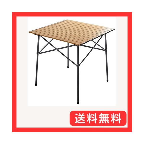 TIMBER RIDGE アウトドアテーブル 折りたたみ 70*70*70cm テレワーク 重量4.2kg 耐荷重45kg アルミ ロールテーブ