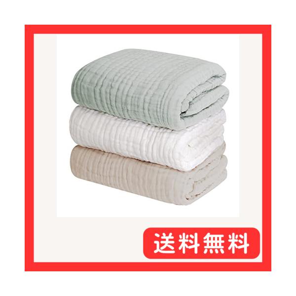 他サイト： (ケラッタ) イブル ベビー バスタオル タオル 赤ちゃん 6重ガーゼ 105×105cm 正方形 (グリーン ベージュ ホワイト)の商品画像