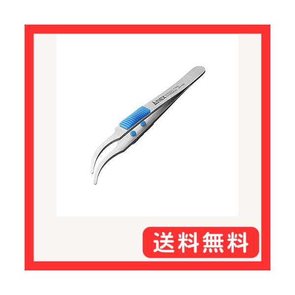 グリップ付ピンセットSilver/先丸鷲型120mm/No.217・Size:先丸鷲型120mmStyle:グリップ付ピンセット・パッケージ個数:1・全長:120mm・幅:10mm・材質:ステンレス(SUS410)