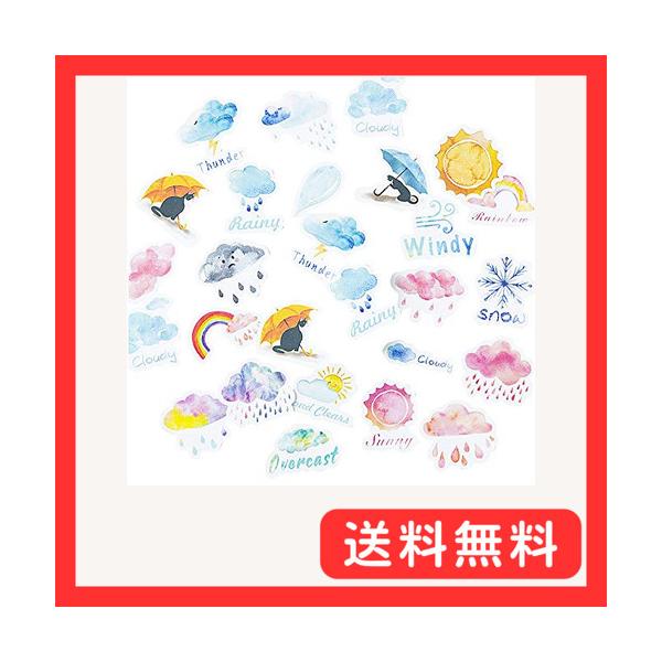 moin moin シール フレークシール | 雨の日の猫 | 傘 天気 雨 虹 | リアル/スケジュール 手帳 アルバム デコ 手紙 カレンダ