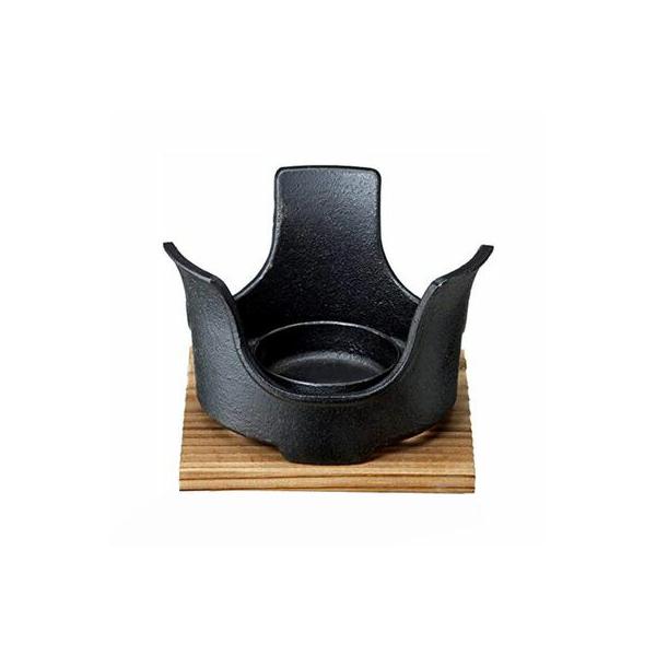 【商品情報】■商品サイズ(約)：商品サイズ(約)W130×D110×H80mm商品重量(約)：625g■材質：本体：鉄鋳物(表面加工：焼付塗装)敷板：天然木【備考】■生産地/中国【関連ワード】