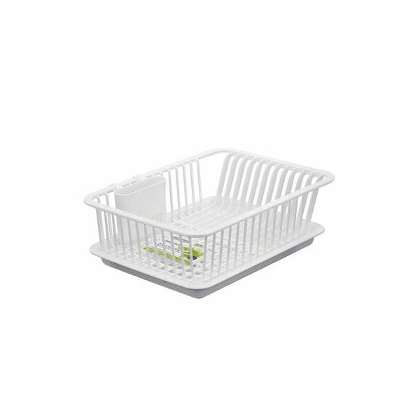 【商品情報】●通気性の良いメッシュ構造で洗い上げた食器が早く乾燥します。●バスケット部の底は平らで、茶碗やどんぶりなどを大量に水切りするのに便利です。●大きな皿も立てやすいメッシュ構造を備えています。●箸やスプーンなどをコンパクトに収納でき...