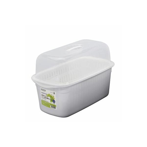 【商品情報】●シンクに洗い上げスペースが少ない場合に便利なスリム型水切りカゴです。●スリムですが深さがあるので収納量は大きく、漂白用容器としても使えます。●カトラリーを縦置き出来るポケットが付属されています。●溶けださない安全な銀イオン系抗...