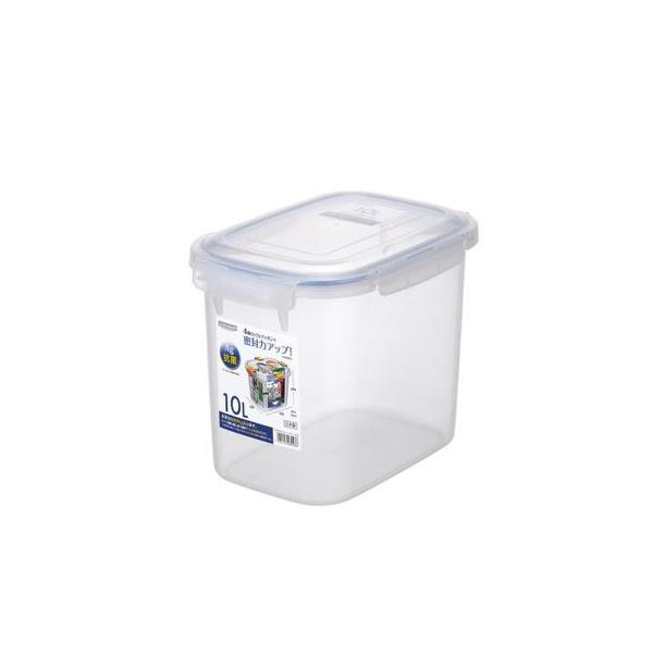 【商品情報】●深型、大型で汎用性の高い本体満水容量10．0Lの中空シリコーンパッキン付き4辺ロックの密封容器です ■商品サイズ(約)：幅220×奥行333×高さ333mm製品重量（約）：392g容量：10000ml■材質：本体：ポリプロピレ...