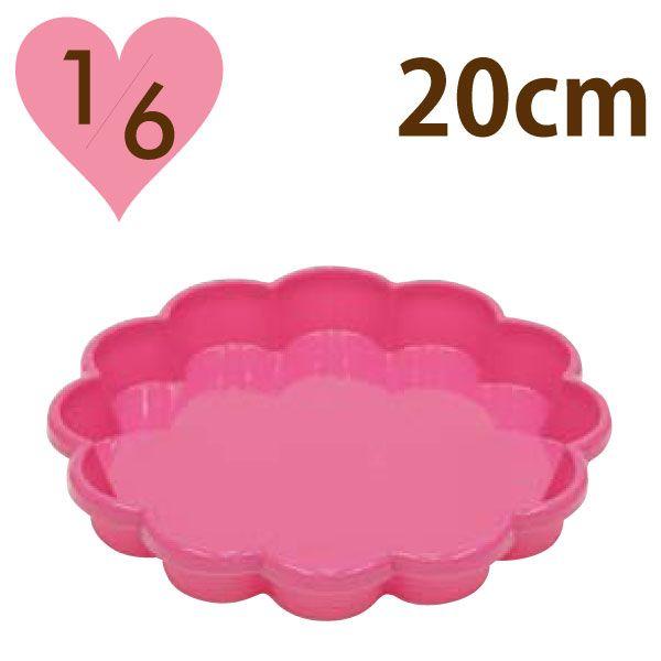 ハートケーキ型モールド 浅型20cmサイズ用 ハート6等分タイプ