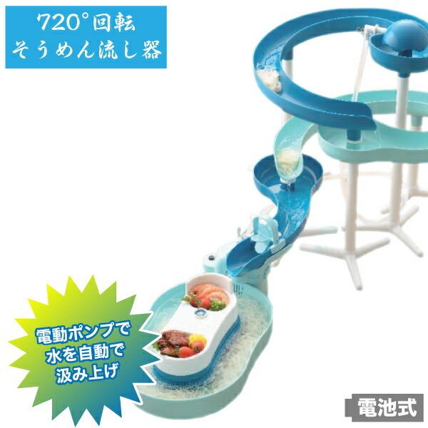 今季完売】720度回転 ロング そうめん流し器 ツイストスライダー 全長