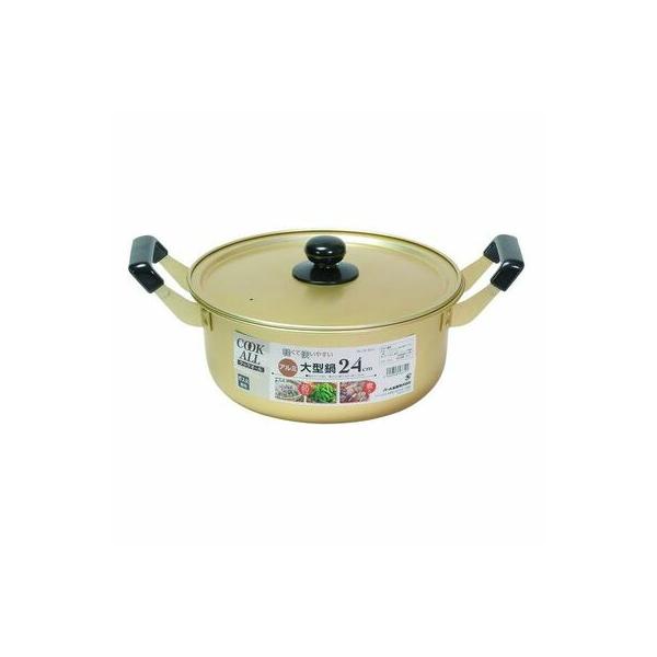 【商品情報】 ■商品サイズ(約)：370×265×155mm製品重量（約）：468g容量（約）：4700ml板厚0.7mm■材質：本体・ふた：アルミニウム取っ手・つまみ：フェノール樹脂（耐熱温度150℃）【備考】■生産地/中国【関連ワード】