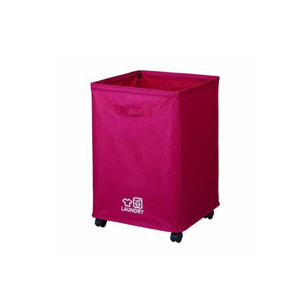 ランドリーバスケット76L レッド パール金属