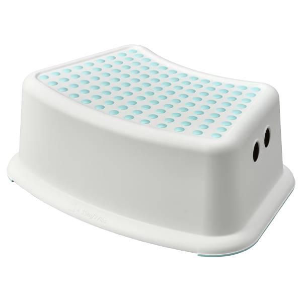 イケア（IKEA） FORSIKTIG 子供用スツール ホワイト/ターコイズ
