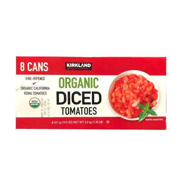 ■商品説明：●有機立方形トマトが缶詰になって便利で簡単！●パスタやトマト入りオムレツ、サラダ、煮込み料理・ソース作りにとっても便利です！●色々なお料理にお使いいただけます。●大容量！8缶セットでとってもお得です。■内容量：411ｇ×8缶■原...