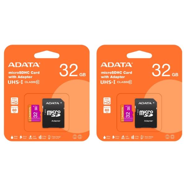 2枚セット」 microSDカード 32GB Class10 A-DATA 永久保証 アダプタ付