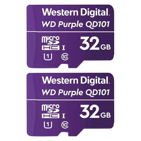 「2枚セット」ドラレコ対応 Western Digital 高耐久32GB microSDHCカード WDD032G1P0C簡易包装 Class10