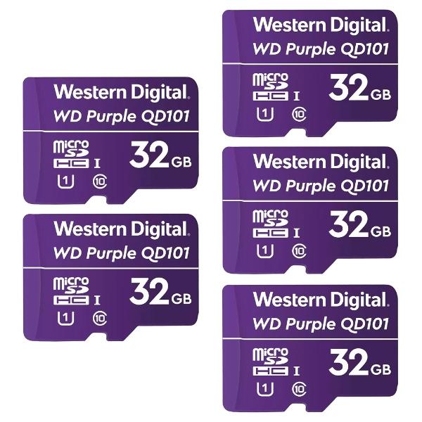 WD Purple 「5枚セット」ドラレコ対応 Western Digital 高耐久32GB
