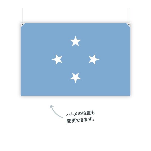 ミクロネシア連邦 国産品 国旗 W150cm H100cm