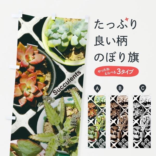 多肉植物のぼり旗