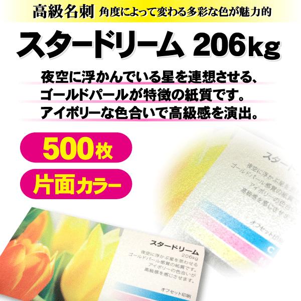 高級名刺 500枚 日本 片面 スタードリーム6kg