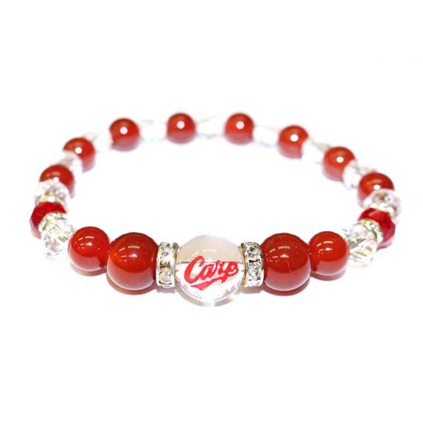 広島東洋カープ球団承認グッズの天然石ブレスレットです、みんなで広島東洋カープを応援しよう！【サイズ】Sサイズ 手首回り約 16〜17cm【サイズ】Mサイズ 手首回り約 17〜18cm【サイズ】Lサイズ 手首回り約 18〜19cmロゴ彫り水晶...