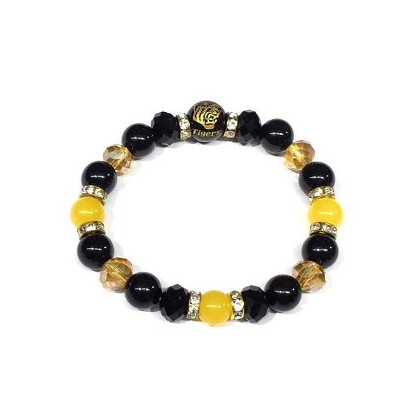 限定数　阪神タイガース球団承認グッズの天然石ブレスレットです、みんなで阪神タイガースを応援しよう！【サイズ】Sサイズ 手首回り約 16〜17cm【サイズ】Mサイズ 手首回り約 17〜18cm【サイズ】Lサイズ 手首回り約 18〜19cmロゴ...