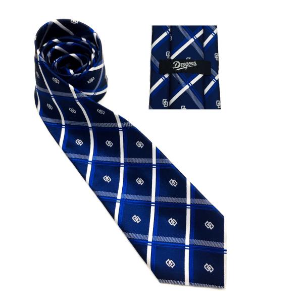 プロ野球球団ネクタイ中日ドラゴンズ球団承認グッズ。オフィシャルライセンス商品です。【デザイン】    ジャガード織  【サイズ】 全長143cm   大剣幅8cm   小剣幅4cm【素材】    ポリエステル100%【注意事項】 ・着用時の...