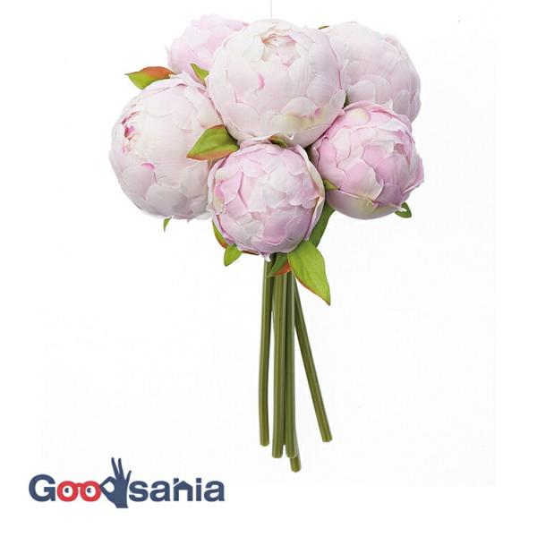 アスカ 造花 ピオニーブーケ ホワイトラベンダー 全長:約30cm、幅:約16cm A-34599-006Wお部屋にも、結婚式などのイベントにもぴったり！本物と見間違えそうなクオリティ！多様なシーンで活躍する造花リアル 本物そっくり 花 フ...