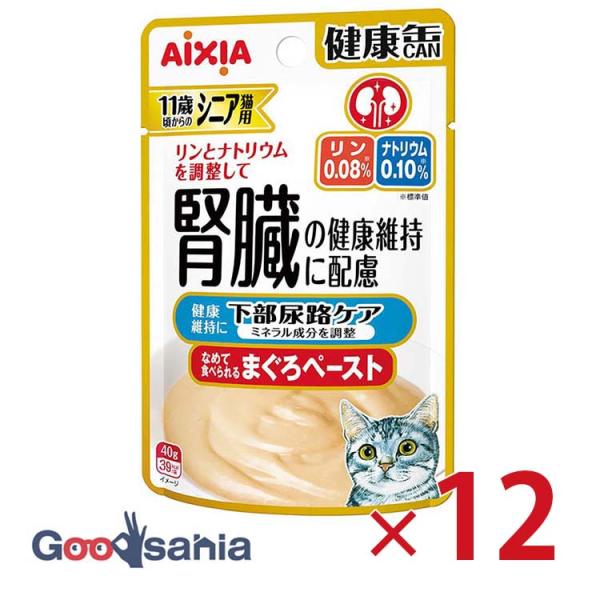 アイシア（AIXIA） 健康缶パウチ シニア猫用 下部尿路ケア 40g×12袋