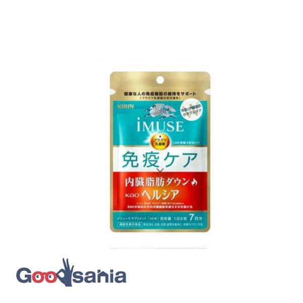 気になる免疫と内臓脂肪をダブルケア。6粒にプラズマ乳酸菌1，000億個と、コーヒー豆由来クロロゲン酸類267mgを配合。機能性表示食品(I208)