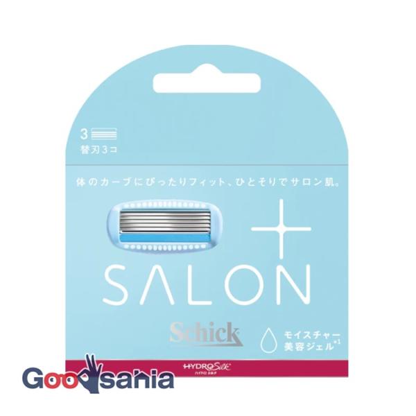 シック ハイドロシルク サロンプラス 替刃 3個入美容のプロが推奨！サロンの合間にも。密着シェービングで、心地よいスキンケアシェービング。用法・用量：替刃交換時にケガをしないようご注意ください。(1)使用済み替刃をヘッドのボタンを前方へ押し...