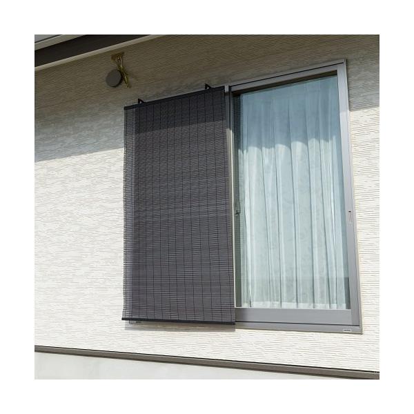 紫外線約93%カット、遮光率約84%!遮熱・遮光効果を高めた簾熱さ対策に、ベランダの目隠しに、お部屋の間仕切りに簾 すだれ シェード すだれカーテン カーテン 日除け 目隠し 窓 出窓 ベランダ バルコニー 庭 屋外 屋内 幅88アルミを練...
