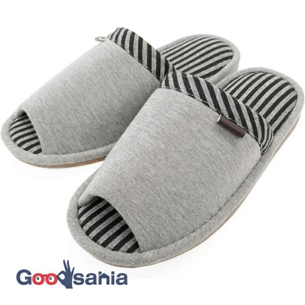 男性におすすめ！大きめサイズがうれしい前開きスリッパ旦那さんのプレゼントや父の日ギフトにぴったりストライプ柄 ストライプ 柄 前開き スリッパ すりっぱ ルームシューズ LL 大きめ 大 大きい メンズ 男性 男性用 室内 室内用 部屋 部...