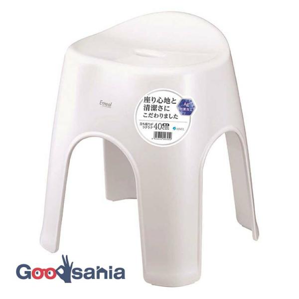 他サイト： アスベル 風呂いす エミール 風呂イス 40cm 抗菌 日本製 ホワイト 約38.2×33×44.6cm A5304-09の商品画像