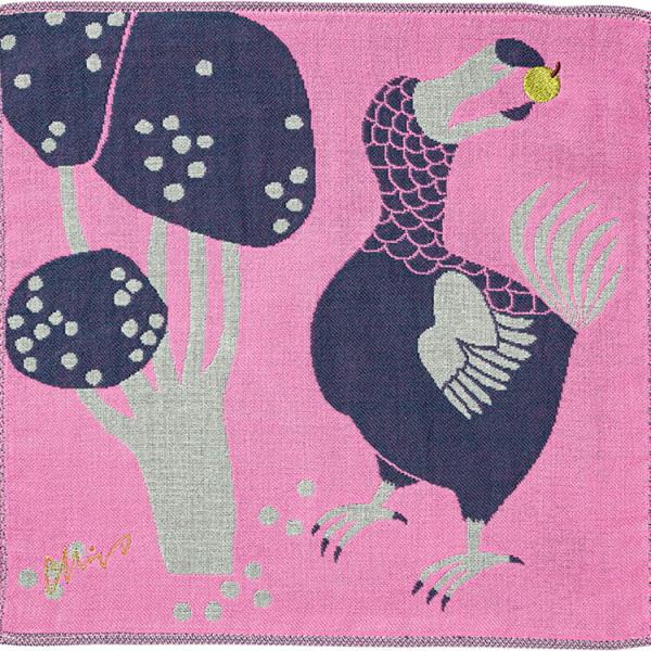 楠橋紋織 ハンカチ moritaMiW 3重ガーゼハンカチ ドードー ピンク 約25×25cm A-67261-86-P