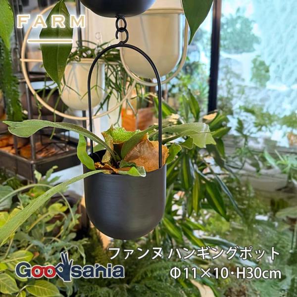 ・シンプルながら存在感のあるフォルムが特徴のハンギングポットです。・壁や天井から吊るすことで、省スペースでもインテリアの幅が広がり、お部屋の中で気軽にグリーンをお楽しみいただけます。・ポリポットに入った植物をそのまま鉢カバーとして使用したり...