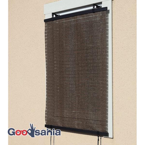 夏の日差しも和らげてくれるすだれ目隠しとして使用してもOK！光が強すぎるのが苦手な方にもぴったり簾 すだれ スダレ シェード 120 長方形 紫外線 uv uvカット 夏 日差し 日除け 日よけ 風通し 目隠し めかくし ベランダ ウッドデ...