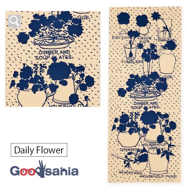 宮本 JIKAN STYLE てぬぐい 注染手ぬぐい sunui Daily Flower 約35