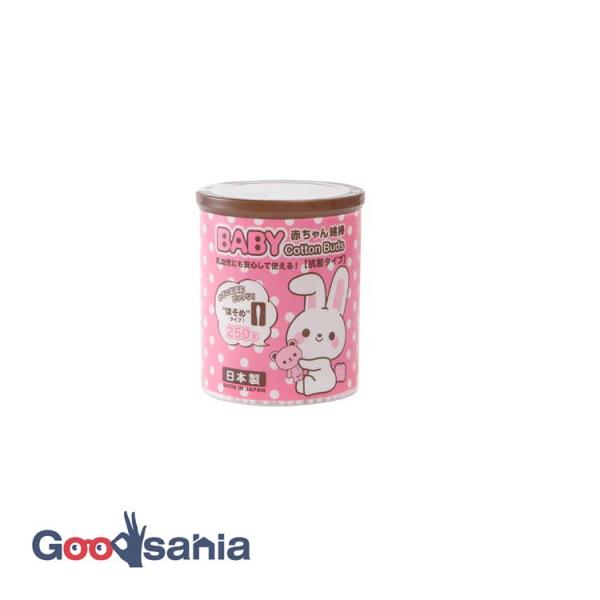 ベビー用綿棒ほそめタイプだから、赤ちゃんの小さいお鼻やお耳の掃除にピッタリです。