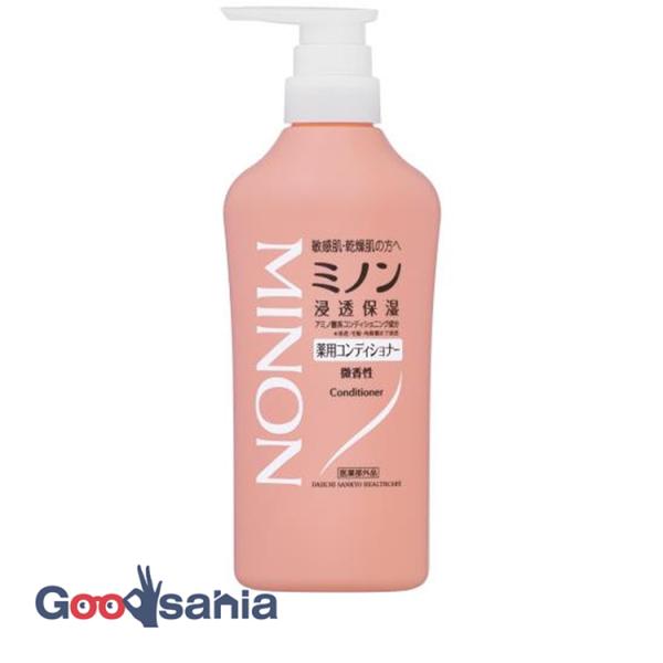 MINON ミノン 薬用 ヘアコンディショナー 450ml 低刺激 弱酸性頭皮をすこやかに保ち、まとまりのある指どおりのよい髪へ。自然なうるおいを与え指どおりなめらか、しっとりまとまるアミノ酸系コンディショニング成分配合。使用方法：洗髪後、...