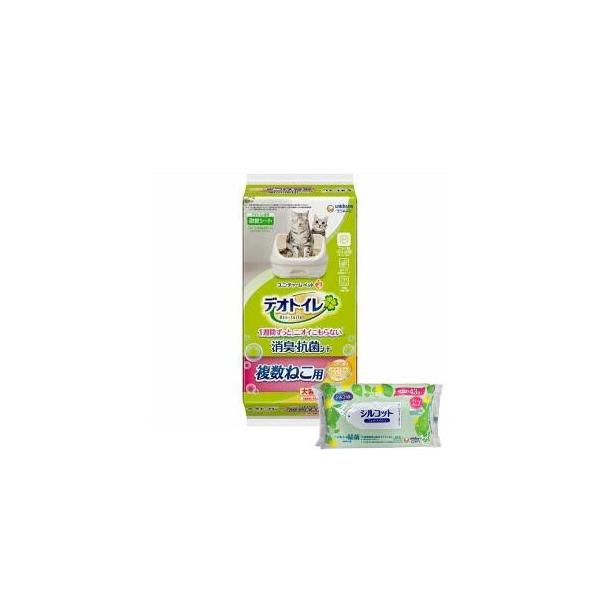 ６個セット ユニ・チャームペット デオトイレ 複数ねこ用 消臭・抗菌シート ナチュラルソープ 香り 16枚入