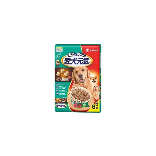 ユニ・チャーム　愛犬元気　全成長段階用　ささみ・ビーフ・緑黄色野菜　6.0ｋｇ　4520699654033