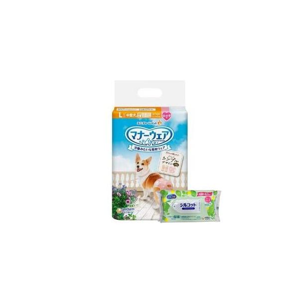 ユニチャーム ８個セット マナーウェア女の子用 L 中型犬用 チェック 32枚【マナーウェア】