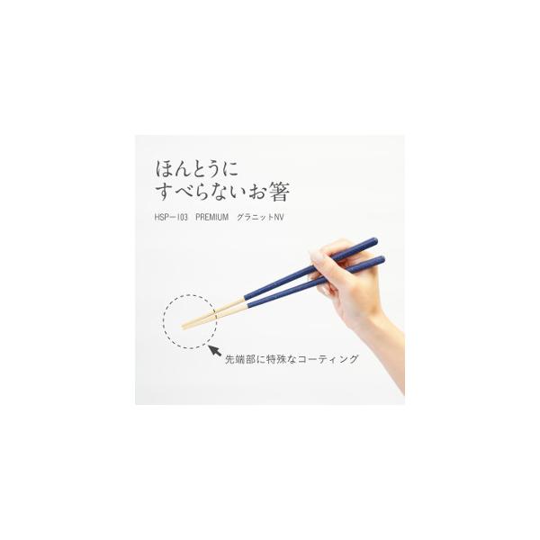 【ネコポス】ほんとうにすべらないお箸 プレミアム HSP-103 グラニットNV