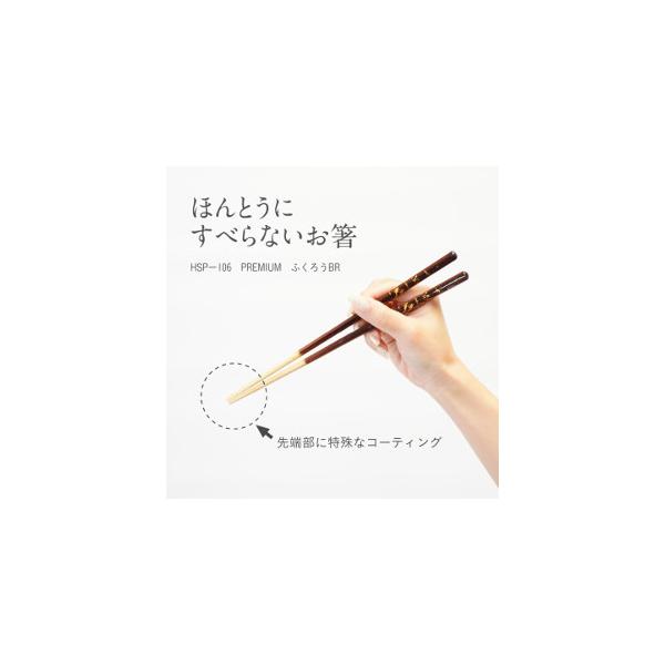 【ネコポス】ほんとうにすべらないお箸 プレミアム HSP-106 ふくろうBR