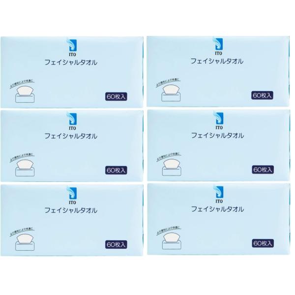 【プレミアム会員限定最大33％ＯＦＦセール中】ITOフェイシャルタオル 60枚 6個セット