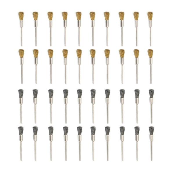 【商品名】　YFFSFDC ルーター ブラシ 40個入り 筆型 真鍮ワイヤーブラシ 鋼ブラシ 2.35mm軸 研磨ブラシ ドレメル 回転ツール アクセサ★★ラッピングについて★★当店ではラッピングは承っておりません。ご了承くださいませ。★★...