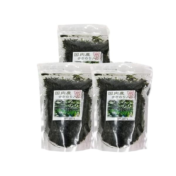国内産 青さ入り つまみのり 18g 3個 サクサク食感の国産つまみ海苔 加用物産 高知四万十