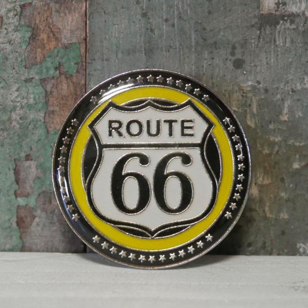 ルート66 ピンバッジ アクセサリー ROUTE66 ピンズ ラウンド